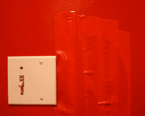 Tape used as wall paint