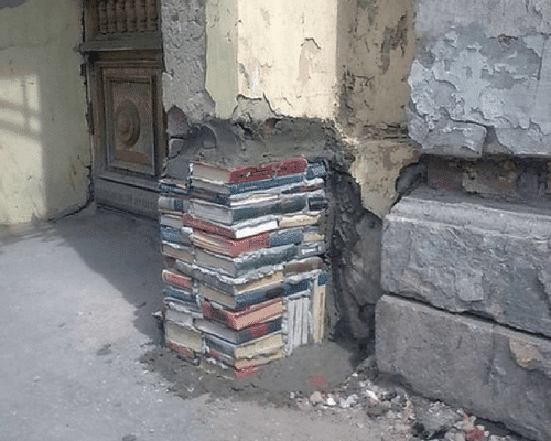 Books as wall