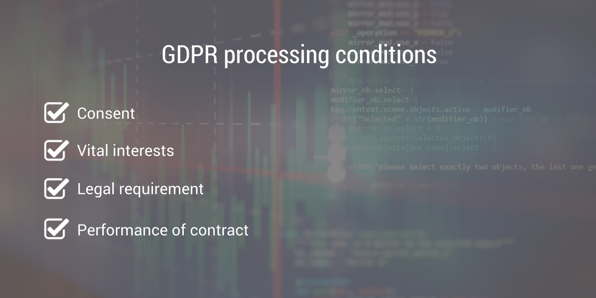 GDPR processing conditions