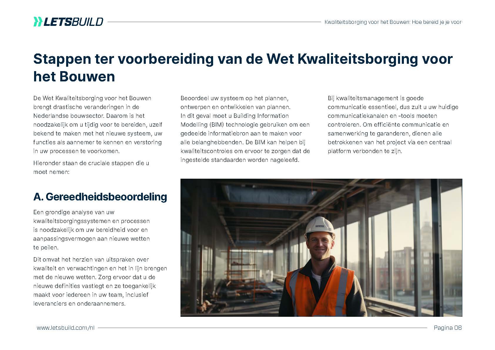 Stappen ter voorbereiding van de Wet Kwaliteitsborging voor het Bouwen | LetsBuild