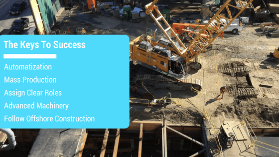 keys to success - efficiency in construction