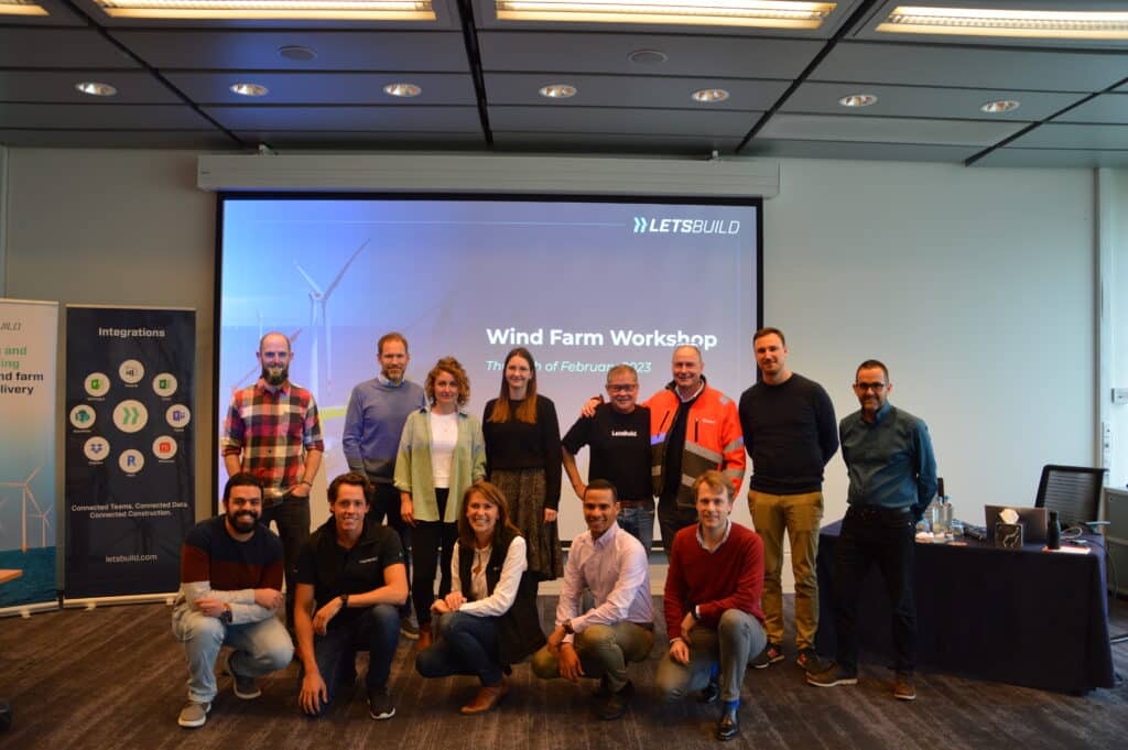 Photography of the group participating at the Wind Farm Workshop